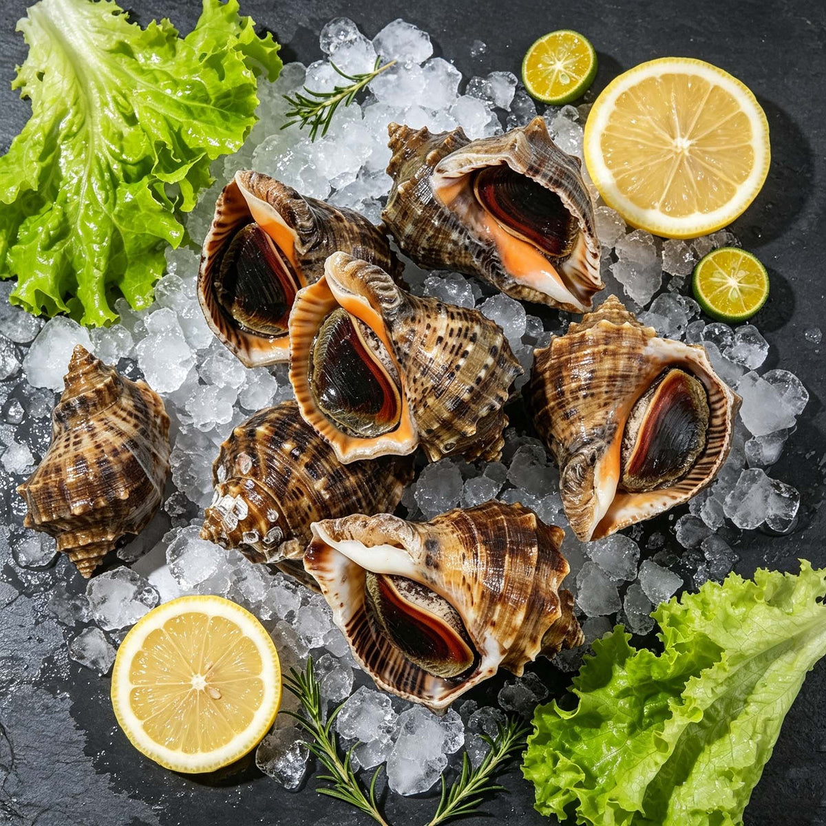 Frozen Whole Sea Conch – Crisp Meat in Natural Shell